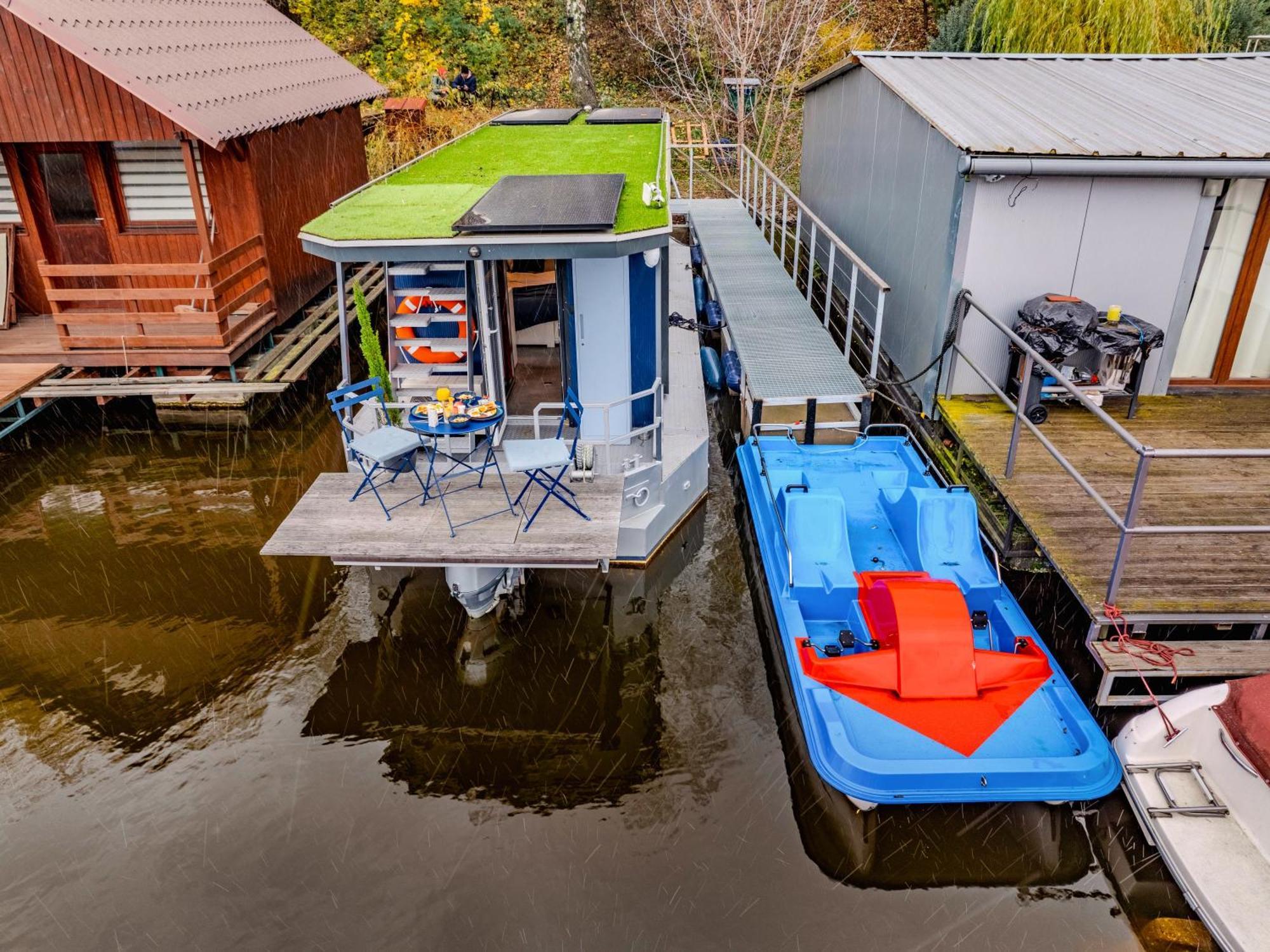 Houseboat Neptun With Paddle Boat - On The River